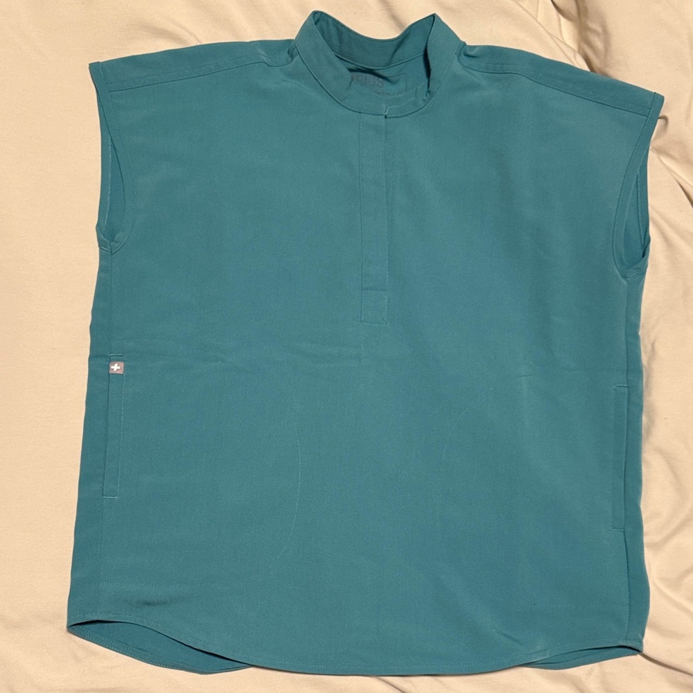 Figs Teal Rafaela Scrub Top